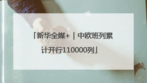 新华全媒+｜中欧班列累计开行110000列