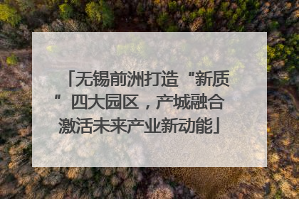 无锡前洲打造“新质”四大园区，产城融合激活未来产业新动能
