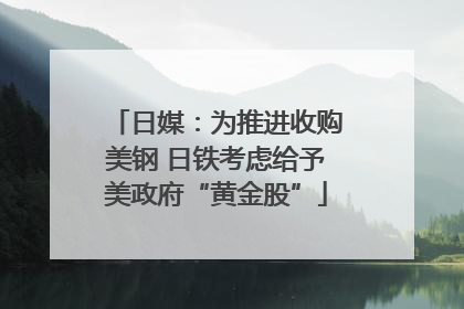 日媒：为推进收购美钢 日铁考虑给予美政府“黄金股”