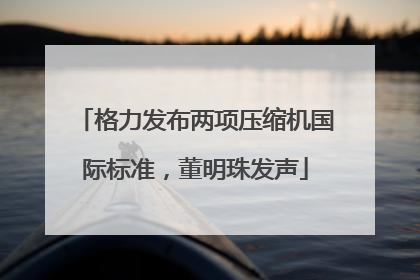 格力发布两项压缩机国际标准，董明珠发声