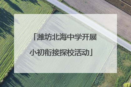 潍坊北海中学开展小初衔接探校活动