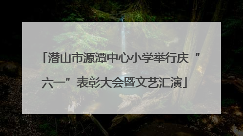 潜山市源潭中心小学举行庆“六一”表彰大会暨文艺汇演