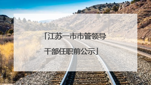 江苏一市市管领导干部任职前公示
