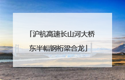 沪杭高速长山河大桥东半幅钢桁梁合龙