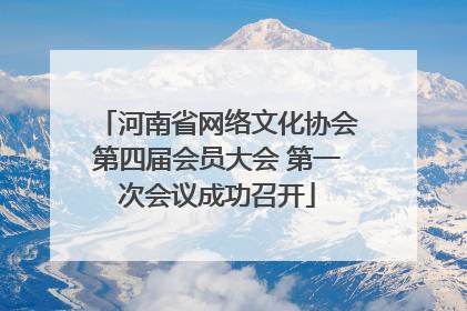 河南省网络文化协会第四届会员大会 第一次会议成功召开