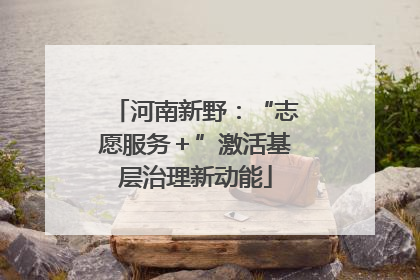 河南新野：“志愿服务＋”激活基层治理新动能