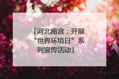 河北南宫：开展“世界环境日”系列宣传活动