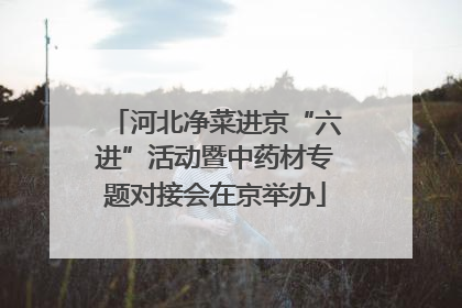 河北净菜进京“六进”活动暨中药材专题对接会在京举办