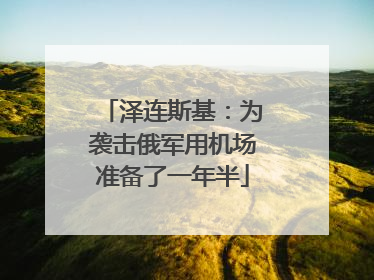 泽连斯基：为袭击俄军用机场准备了一年半