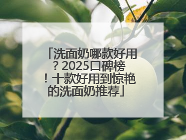 洗面奶哪款好用？2025口碑榜！十款好用到惊艳的洗面奶推荐