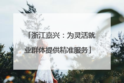 浙江嘉兴：为灵活就业群体提供精准服务