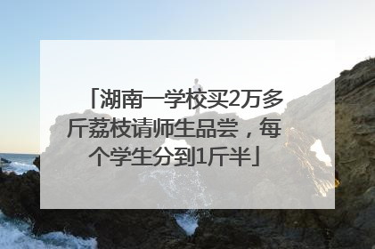 湖南一学校买2万多斤荔枝请师生品尝，每个学生分到1斤半
