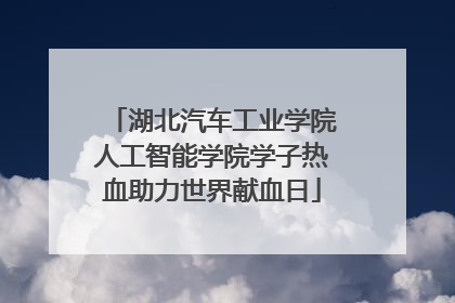 湖北汽车工业学院人工智能学院学子热血助力世界献血日