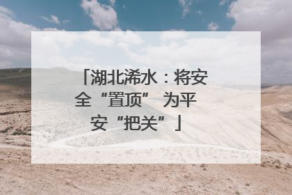 湖北浠水：将安全“置顶” 为平安“把关”