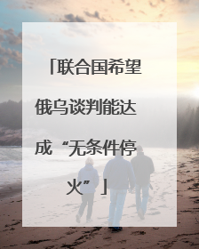 联合国希望俄乌谈判能达成“无条件停火”