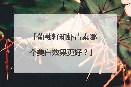 葡萄籽和虾青素哪个美白效果更好？