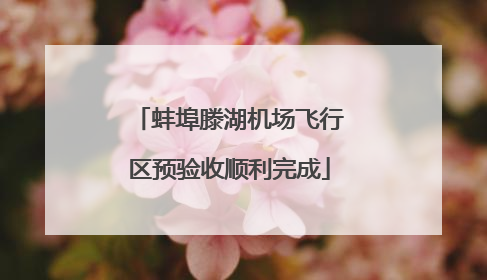 蚌埠滕湖机场飞行区预验收顺利完成