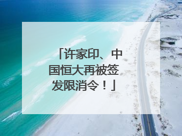 许家印、中国恒大再被签发限消令！