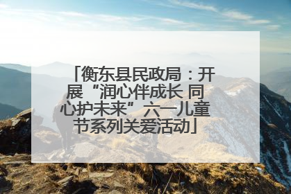 衡东县民政局：开展“润心伴成长 同心护未来”六一儿童节系列关爱活动