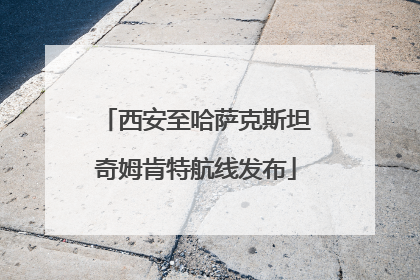 西安至哈萨克斯坦奇姆肯特航线发布