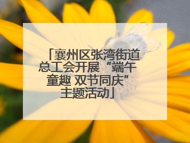 襄州区张湾街道总工会开展“端午童趣 双节同庆”主题活动