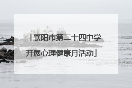 襄阳市第二十四中学开展心理健康月活动