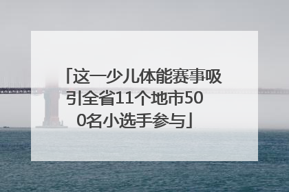 这一少儿体能赛事吸引全省11个地市500名小选手参与