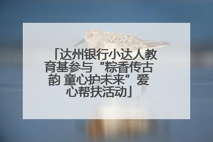 达州银行小达人教育基参与“粽香传古韵 童心护未来”爱心帮扶活动