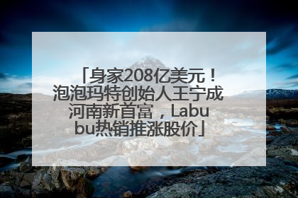 身家208亿美元！泡泡玛特创始人王宁成河南新首富，Labubu热销推涨股价