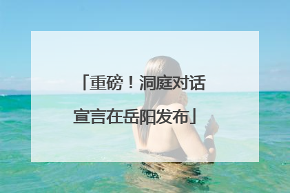 重磅！洞庭对话宣言在岳阳发布