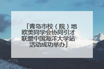 青岛市校（院）地欧美同学会协同引才联盟中国海洋大学站活动成功举办
