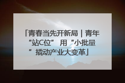青春当先开新局｜青年“站C位” 用“小批量”撬动产业大变革