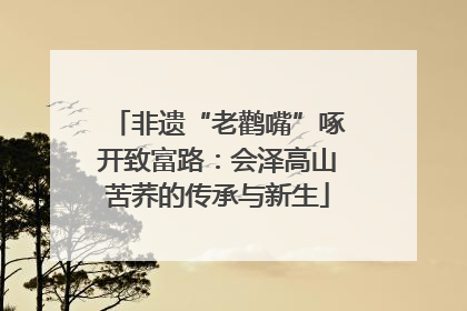 非遗“老鹳嘴”啄开致富路：会泽高山苦荞的传承与新生
