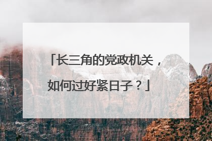 长三角的党政机关，如何过好紧日子？