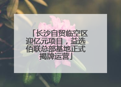 长沙自贸临空区迎亿元项目，益选佰联总部基地正式揭牌运营