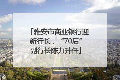 雅安市商业银行迎新行长，“70后”副行长陈力升任