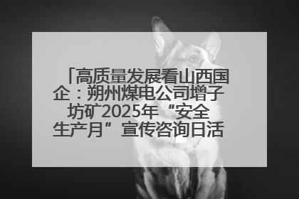 高质量发展看山西国企：朔州煤电公司增子坊矿2025年“安全生产月”宣传咨询日活动亮点纷呈