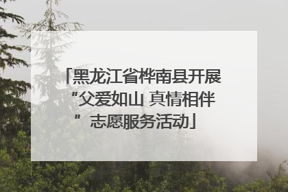 黑龙江省桦南县开展“父爱如山 真情相伴”志愿服务活动