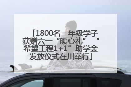 1800名一年级学子获赠六一“暖心礼” “希望工程1+1”助学金发放仪式在川举行