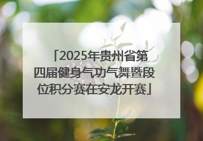 2025年贵州省第四届健身气功气舞暨段位积分赛在安龙开赛
