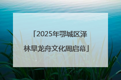 2025年鄂城区泽林旱龙舟文化周启幕