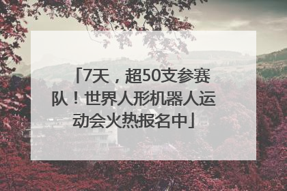 7天，超50支参赛队！世界人形机器人运动会火热报名中