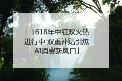 618年中狂欢火热进行中 双重补贴引爆AI消费新风口